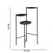 Mesa de Apoio Preto 76x52 cm - D'Rossi