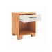 Mesa de Cabeceira Milano com 01 Gaveta Freijó com Off White - D'Rossi