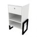 Mesa de Cabeceira Wolli 1 Gaveta Branco D'Rossi