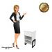 Mesa de Cabeceira Wolli 1 Gaveta Branco D'Rossi