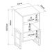 Mesa de Cabeceira Wolli 1 Gaveta Branco D'Rossi
