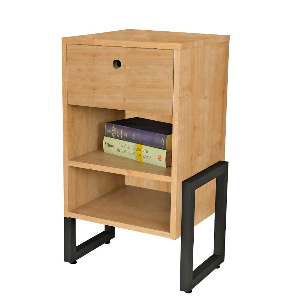 Mesa de Cabeceira Wolli 1 Gaveta Natural - D'Rossi