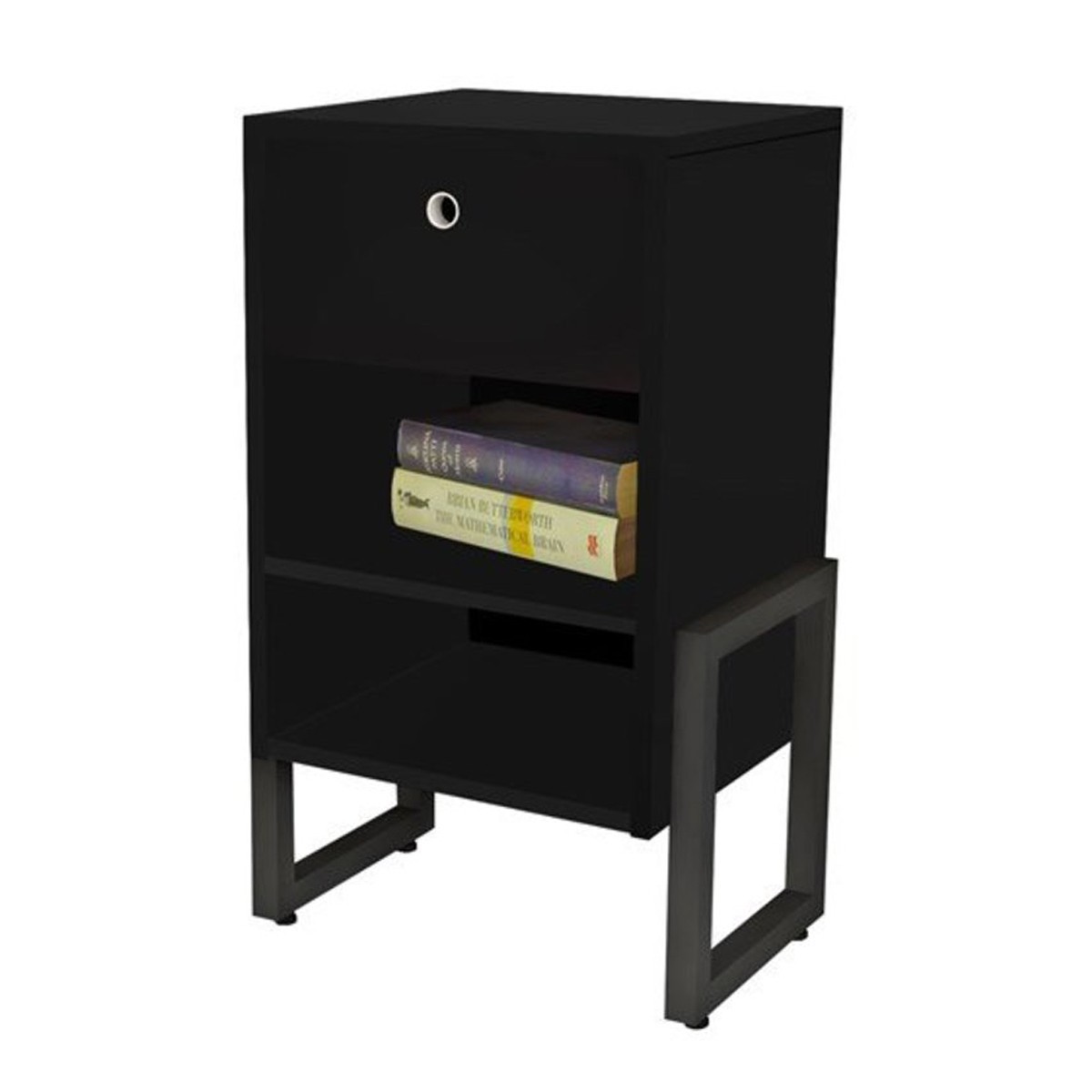 Mesa de Cabeceira Wolli 1 Gaveta Preto D'Rossi
