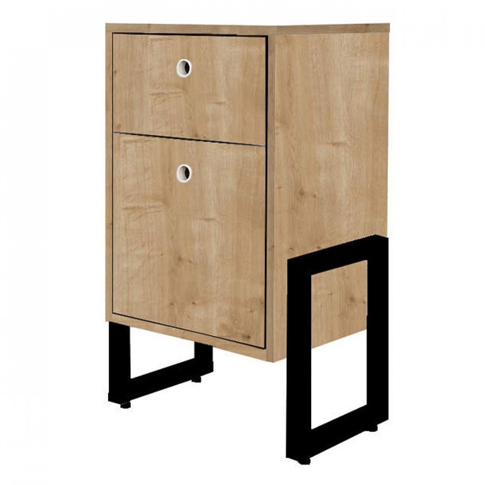 Mesa de Cabeceira Wolli 2 Gavetas Natural D'Rossi