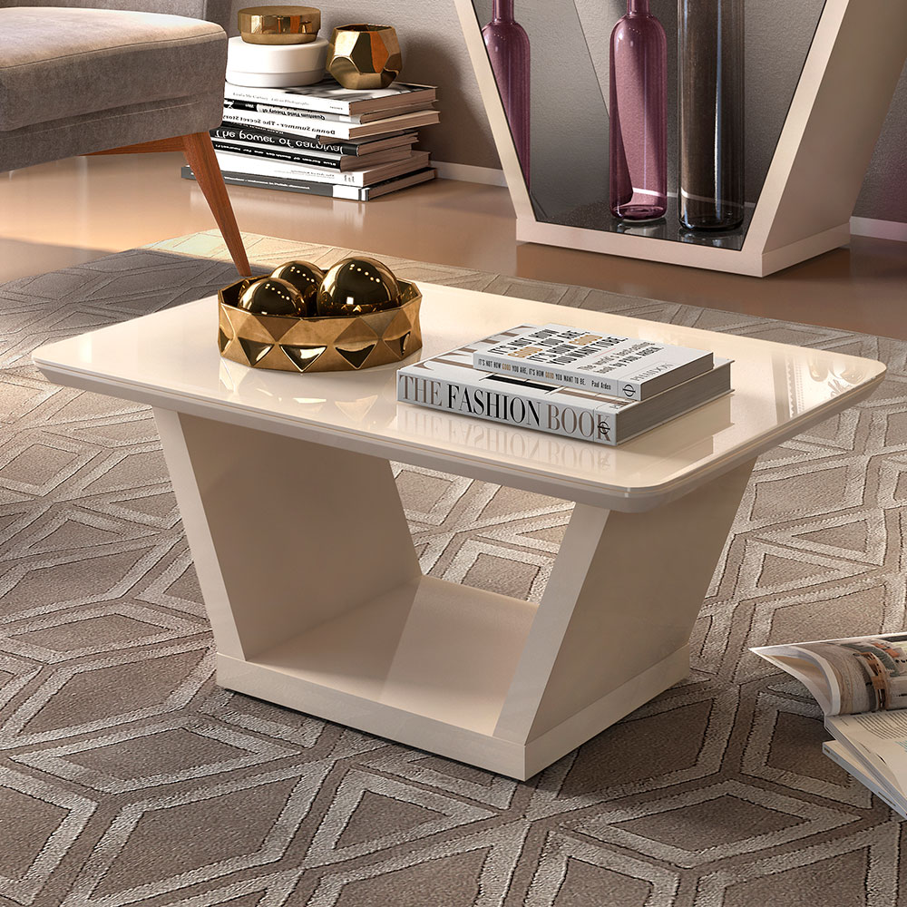 Mesa de Centro Lótus Creme - D'Rossi