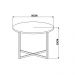 Mesa de Centro Média Estilo Industrial Vermont Base Metálica Preto - D'Rossi