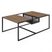 Mesa de Centro New 100 cm Hanover e Preto - D'Rossi