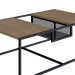 Mesa de Centro New 100 cm Hanover e Preto - D'Rossi