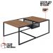 Mesa de Centro New 100 cm Hanover e Preto - D'Rossi
