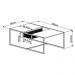 Mesa de Centro New 100 cm Hanover e Preto - D'Rossi