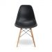 Mesa de Cozinha Industrial Porto Natural 120 cm com 02 Cadeira Eiffel Preto - D'Rossi