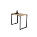 Mesa de Cozinha Industrial Porto Natural 120 cm com 04 Banquetas Manu Corino Branco - D'Rossi