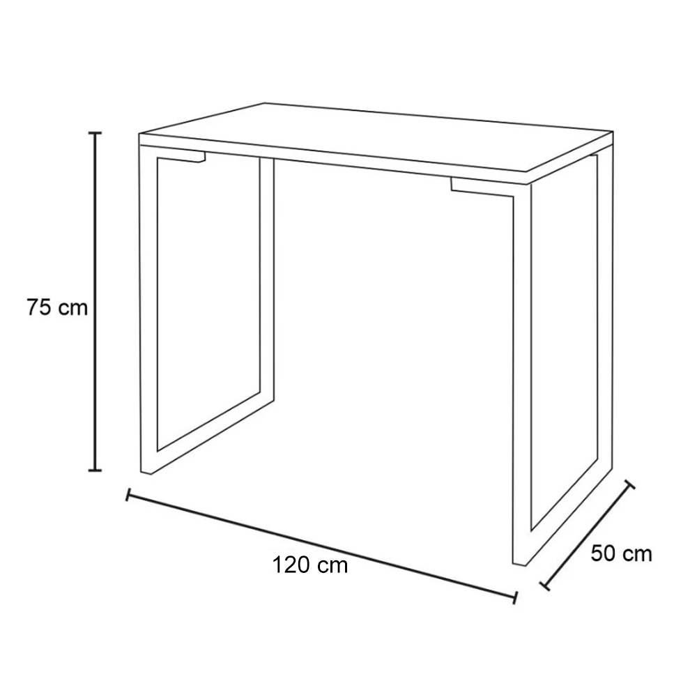 Mesa de Cozinha Industrial Porto Natural 120 cm com 04 Banquetas Manu Corino Branco - D'Rossi