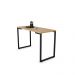 Mesa de Cozinha Industrial Porto Natural 120 cm com 04 Banquetas Manu Corino Preto - D'Rossi