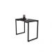 Mesa de Cozinha Industrial Porto Preto 90 cm com 02 Banquetas Manu Corino Branco - D'Rossi