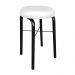 Mesa de Cozinha Industrial Porto Preto 90 cm com 02 Banquetas Manu Corino Branco - D'Rossi