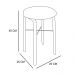 Mesa de Cozinha Industrial Porto Preto 90 cm com 02 Banquetas Manu Corino Branco - D'Rossi