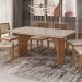 Mesa de Jantar Anny 160x90 cm Off White com Base de Madeira Mel - D'Rossi