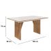 Mesa de Jantar Anny 160x90 cm Off White com Base de Madeira Mel - D'Rossi