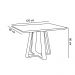 Mesa de Jantar Brenda 120x90 cm Preto com Base de Madeira Mel - D'Rossi