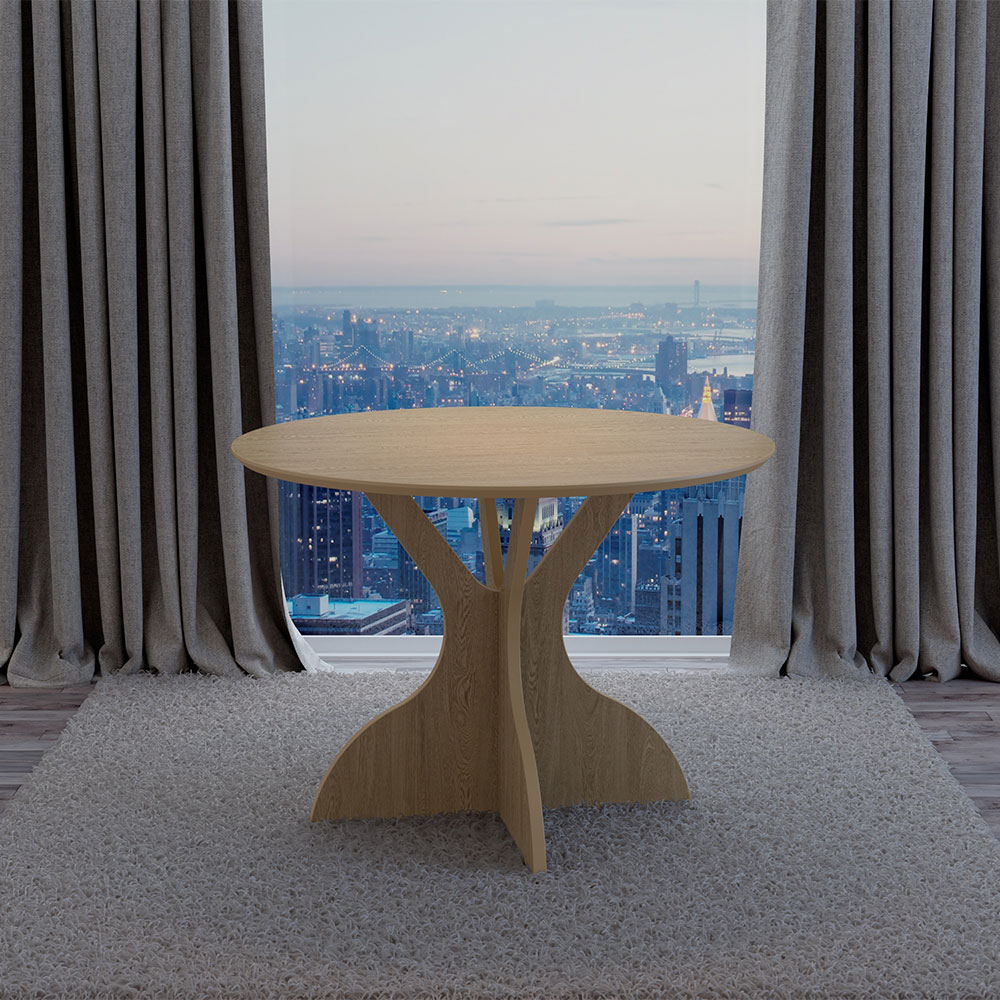 Mesa de Jantar Redonda Isabelle Carvalho 105 cm - D'Rossi