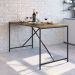 Mesa de Jantar Steel Quadra 04 Lugares Estilo Industrial Vermont e Preto 136 cm - D'Rossi