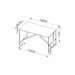 Mesa de Jantar Steel Quadra 04 Lugares Estilo Industrial Vermont e Preto 136 cm - D'Rossi