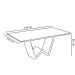 Mesa de Jantar Valentina 220x110 cm Off White com Base de Madeira Cinamomo - D'Rossi