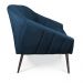 Namoradeira 02 Lugares Giovana Suede Azul Marinho Pés Palito de Ferro - D'Rossi