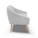 Namoradeira 02 Lugares Giovana Suede Cinza Pés Palito Natural - D'Rossi