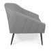 Namoradeira 02 Lugares Giovana Suede Cinza Pés Palito de Ferro - D'Rossi