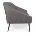 Namoradeira 02 Lugares Giovana Suede Grafite Pés Palito de Ferro - D'Rossi