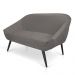 Namoradeira 02 Lugares Giovana Suede Grafite Pés Palito de Ferro - D'Rossi