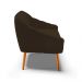 Namoradeira 02 Lugares Giovana Suede Marrom Pés Palito Castanho - D'Rossi