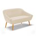 Namoradeira 02 Lugares Giovana Suede Pés Palito Castanho - D'Rossi
