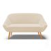 Namoradeira 02 Lugares Giovana Suede Pés Palito Castanho - D'Rossi
