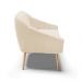Namoradeira 02 Lugares Giovana Suede Pés Palito Natural - D'Rossi