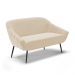 Namoradeira 02 Lugares Giovana Suede Pés Palito de Ferro - D'Rossi