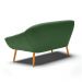 Namoradeira 02 Lugares Giovana Suede Verde Pés Palito Castanho - D'Rossi