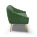Namoradeira 02 Lugares Giovana Suede Verde Pés Palito Natural - D'Rossi