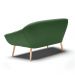 Namoradeira 02 Lugares Giovana Suede Verde Pés Palito Natural - D'Rossi