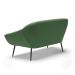 Namoradeira 02 Lugares Giovana Suede Verde Pés Palito de Ferro - D'Rossi