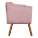 Namoradeira 02 Lugares Julia Suede Rose 140 cm Pés Palito Castanho - D'Rossi