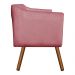 Namoradeira 02 Lugares Julia Suede Rose com Strass 140 cm Pés Palito Castanho - D'Rossi