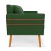 Namoradeira 02 Lugares Mari Suede Verde Pés Palito Castanho - D'Rossi