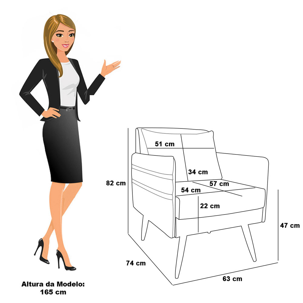 Namoradeira 02 Lugares Mari Veludo Rosê Pés Palito Castanho - D'Rossi