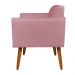 Namoradeira 02 Lugares Marisa Suede Rose Pés Palito Castanho D'Rossi