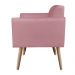 Namoradeira 02 Lugares Marisa Suede Rose Pés Palito Natural D'Rossi