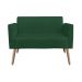 Namoradeira 02 Lugares Marisa Suede Verde Pés Palito Natural D'Rossi