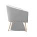 Namoradeira 02 Lugares Stella Suede Cinza Pés Palito Natural - D'Rossi